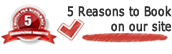 5 good reasons to book with us!